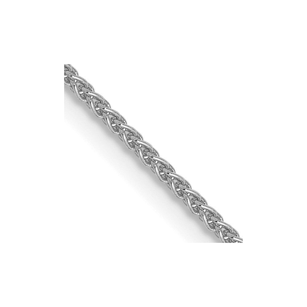 14K White Gold Solid Polished Spiga Chain — 1 mm