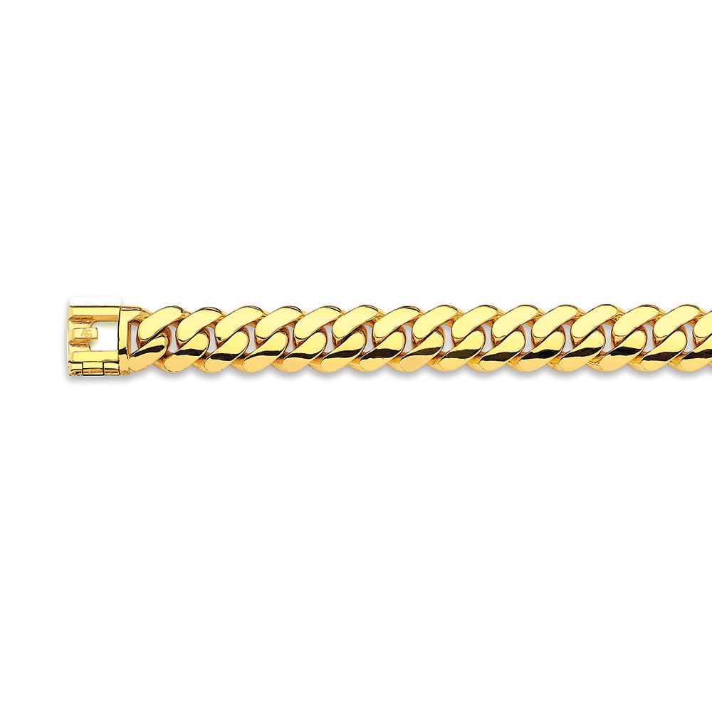 14K Yellow Gold 16mm Solid Handmade Miami Cuban Link Chain