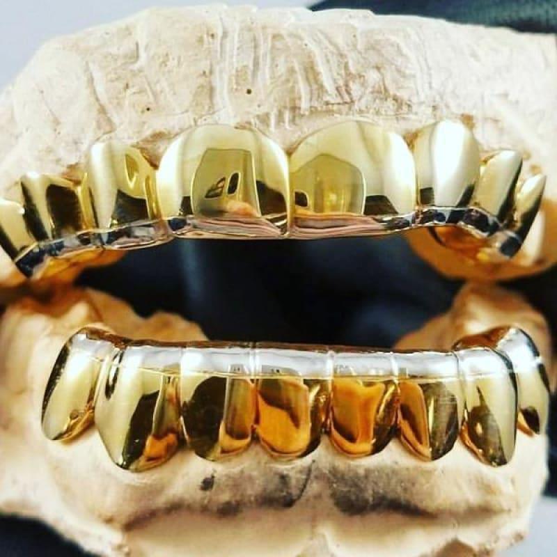16pc Gold French Tip Grillz - Seattle Gold Grillz