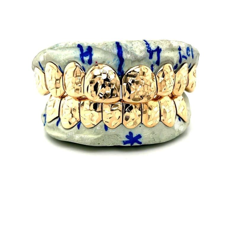 16pc Gold Leaf Cut Grillz - Seattle Gold Grillz