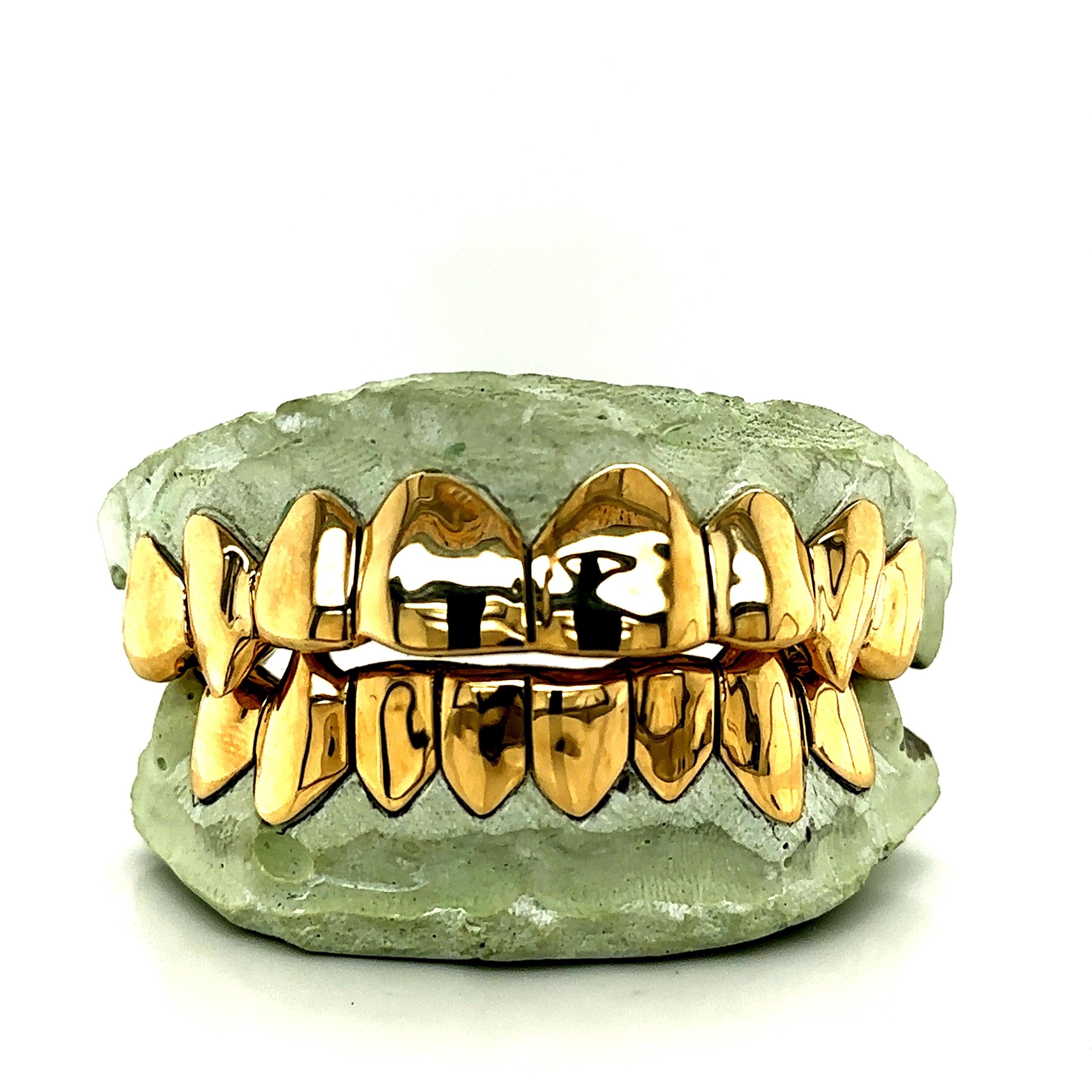 16pc Gold Perm Cut Grillz - Seattle Gold Grillz