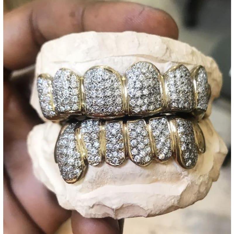 16pc Gold Plated CZ Grillz - Seattle Gold Grillz