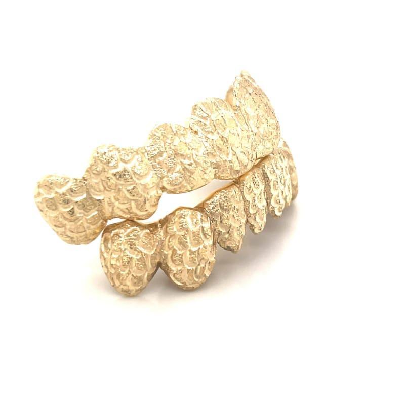 16pc Gold Snakeskin Cut Grillz - Seattle Gold Grillz
