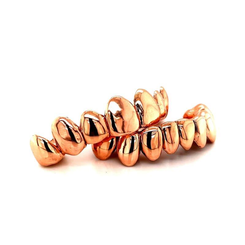 16pc Rose Gold Perm Cut Grillz - Seattle Gold Grillz