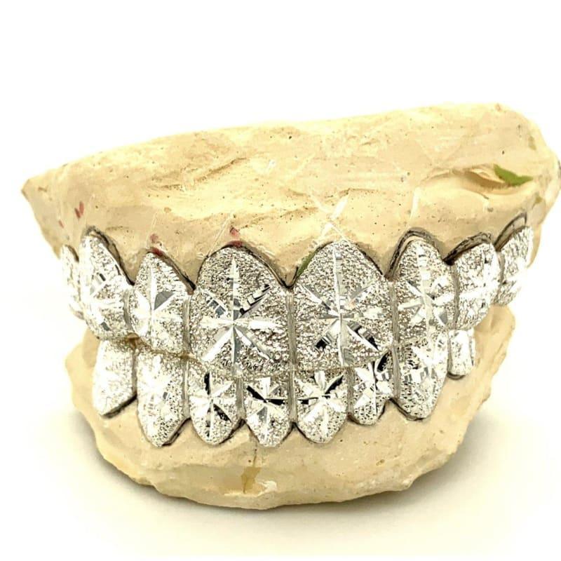16pc Silver Snowfall Grillz Set - Seattle Gold Grillz