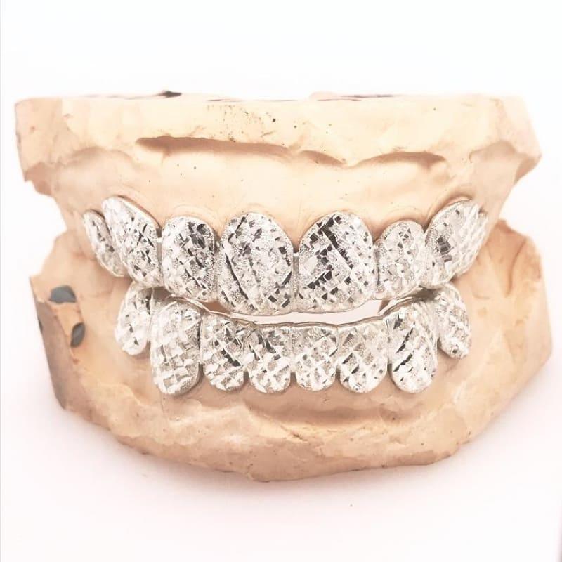 16pc Silver Snowflake Grillz Set - Seattle Gold Grillz