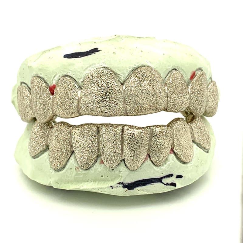 16pc White Gold Dusted Grillz - Seattle Gold Grillz