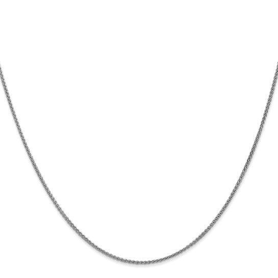 14k White Gold 1.20mm Solid Polished Spiga Chain