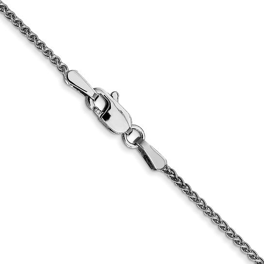 14k White Gold 1.20mm Solid Polished Spiga Chain