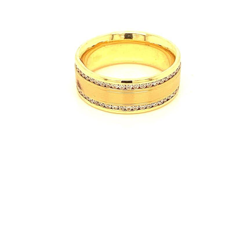 18k 4ctw Mens Wedding Ring - Seattle Gold Grillz