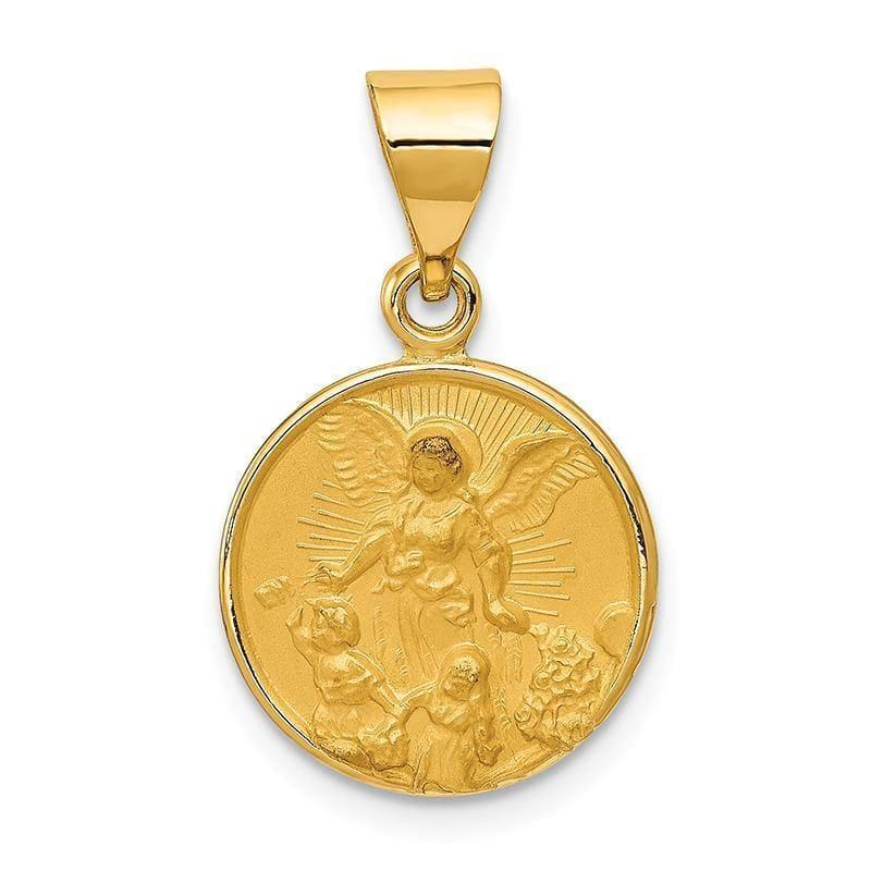 18k Guardian Angel Medal Pendant - Seattle Gold Grillz