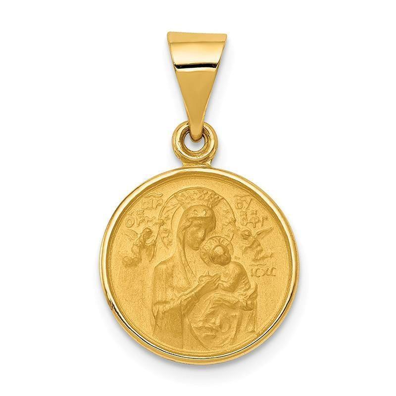 18k Our Lady of Perpetual Help Medal Pendant - Seattle Gold Grillz