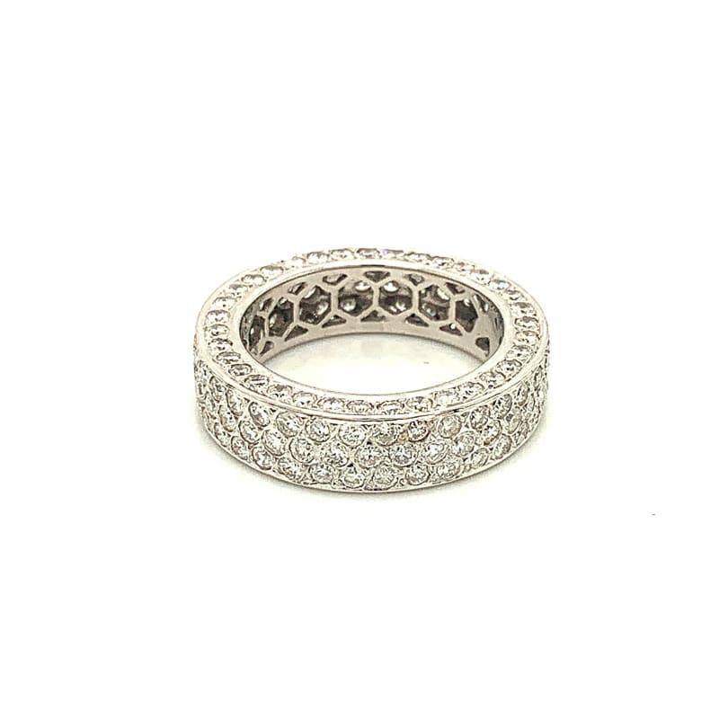 18k White Gold Diamond Eternity Ring - Seattle Gold Grillz