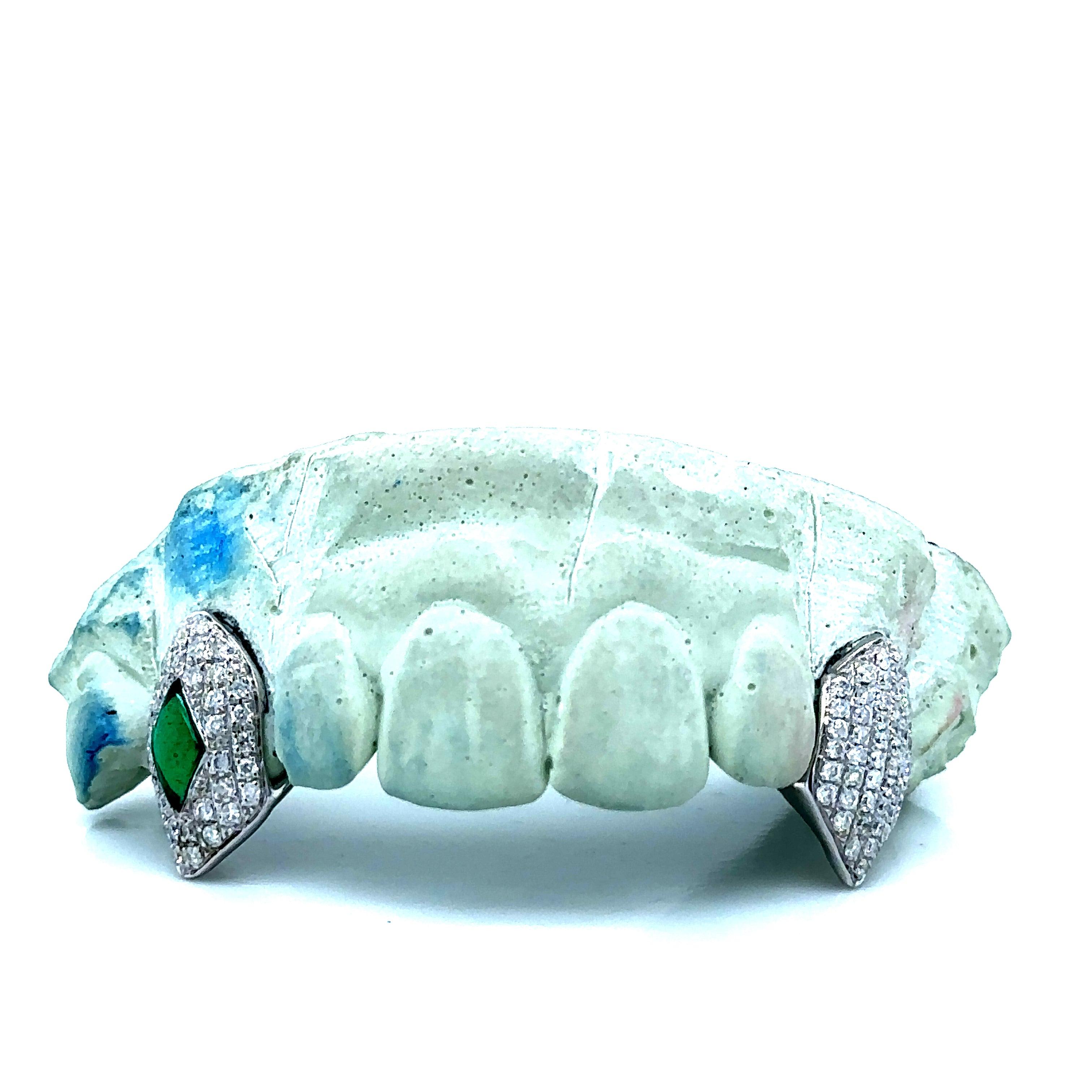 2pc Custom Emerald Diamond Grillz