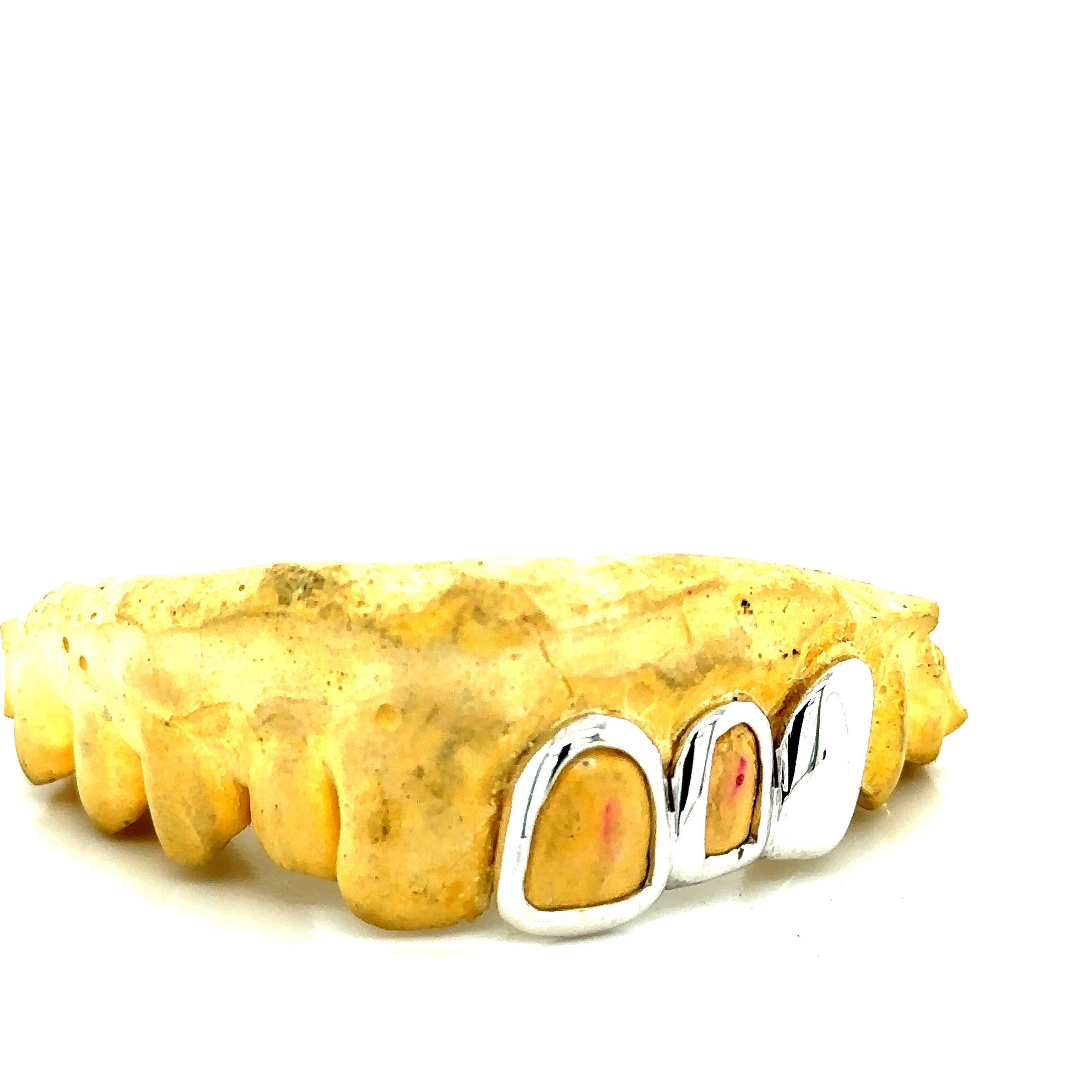 3pc Silver Open Face Grillz