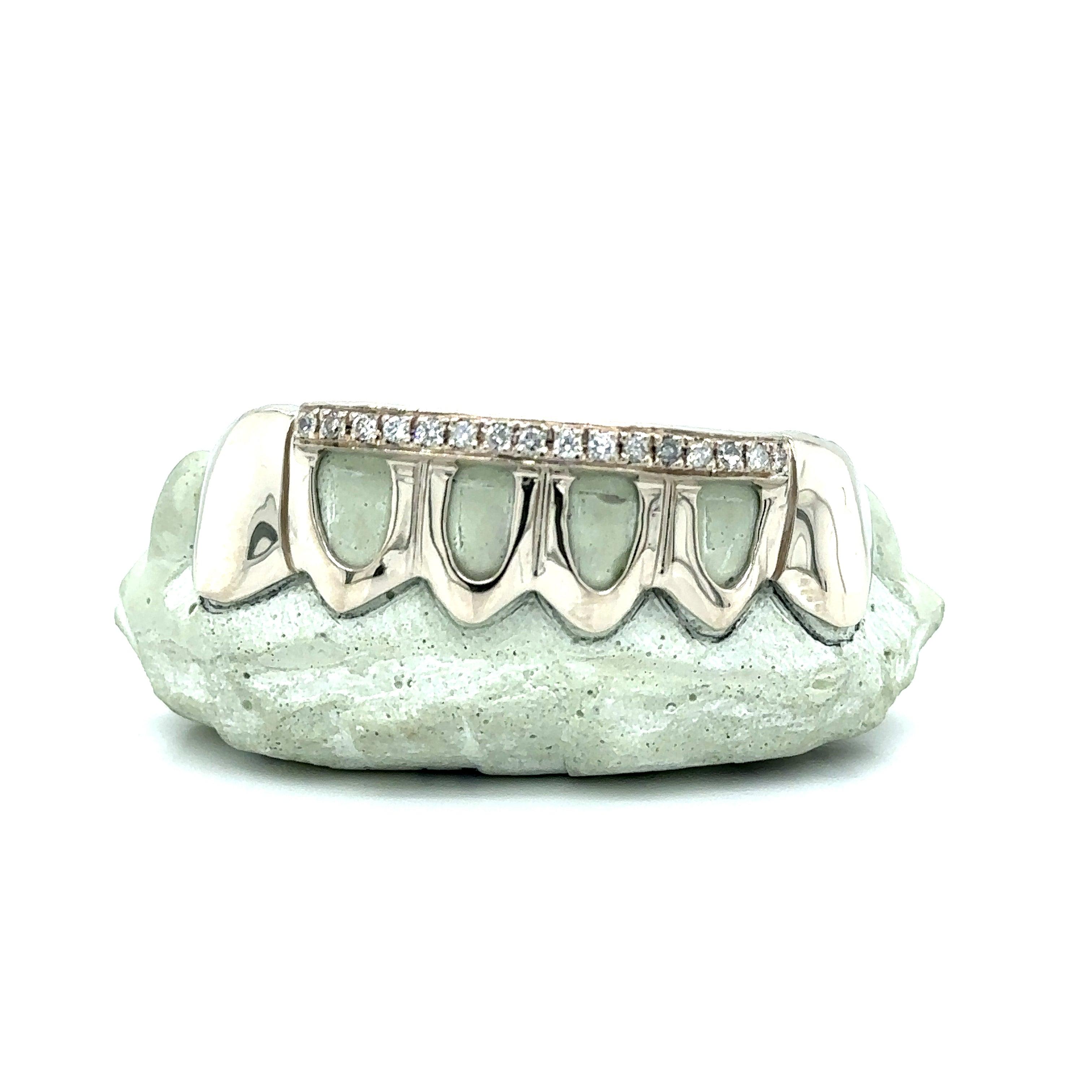 12pc Gold Open Face Diamond Grillz