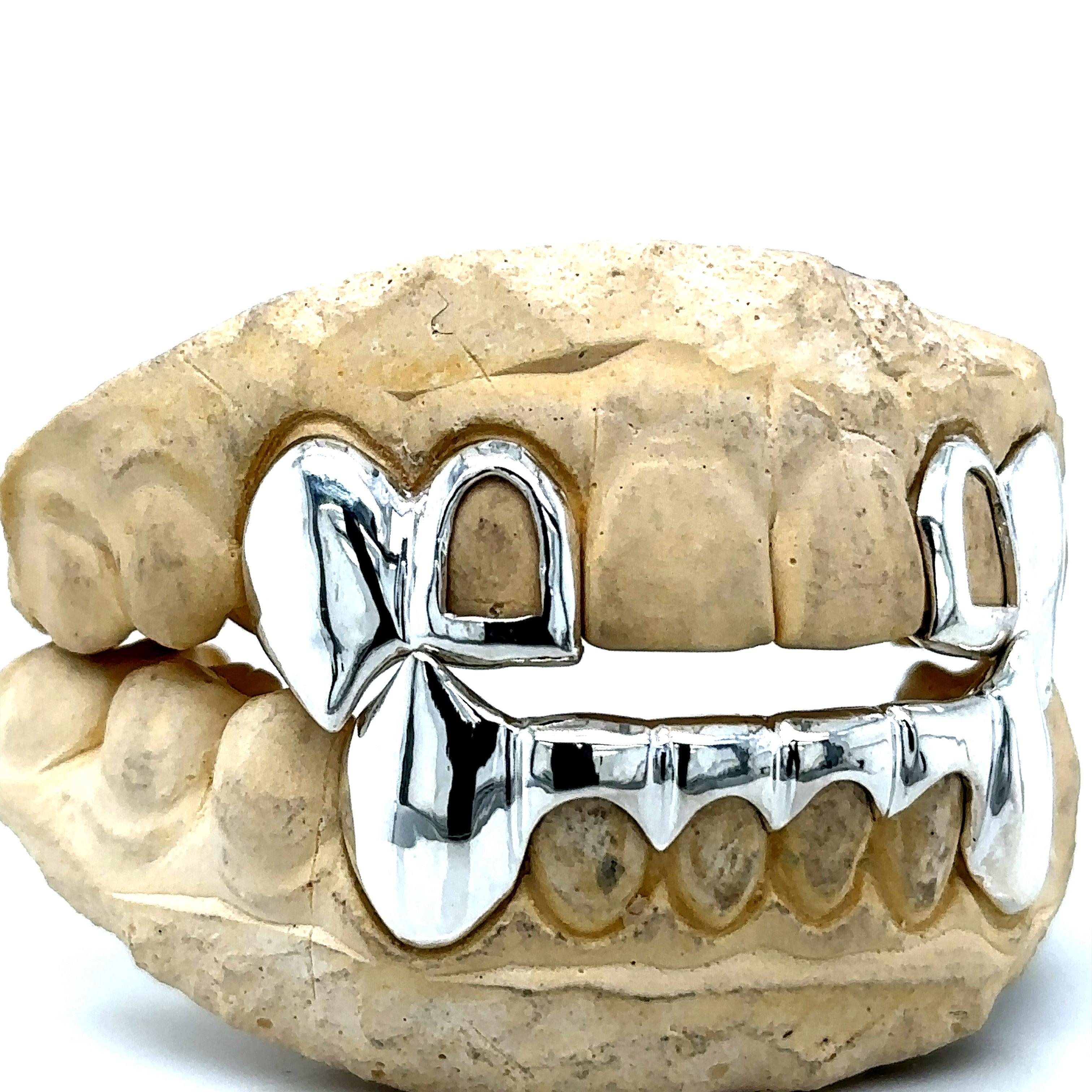 10pc Silver Open Face Grillz