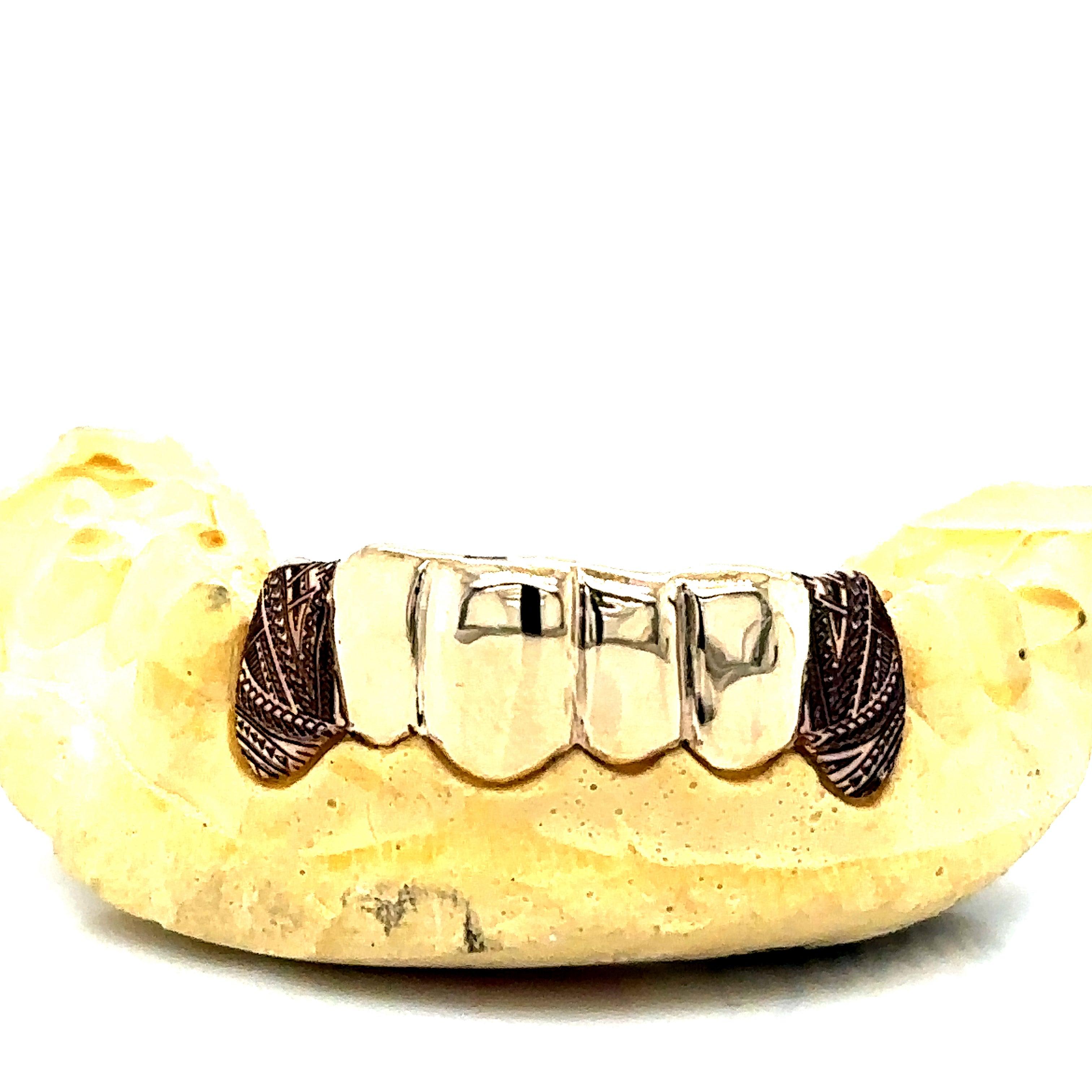 6pc Gold Polynesian Fang Grillz