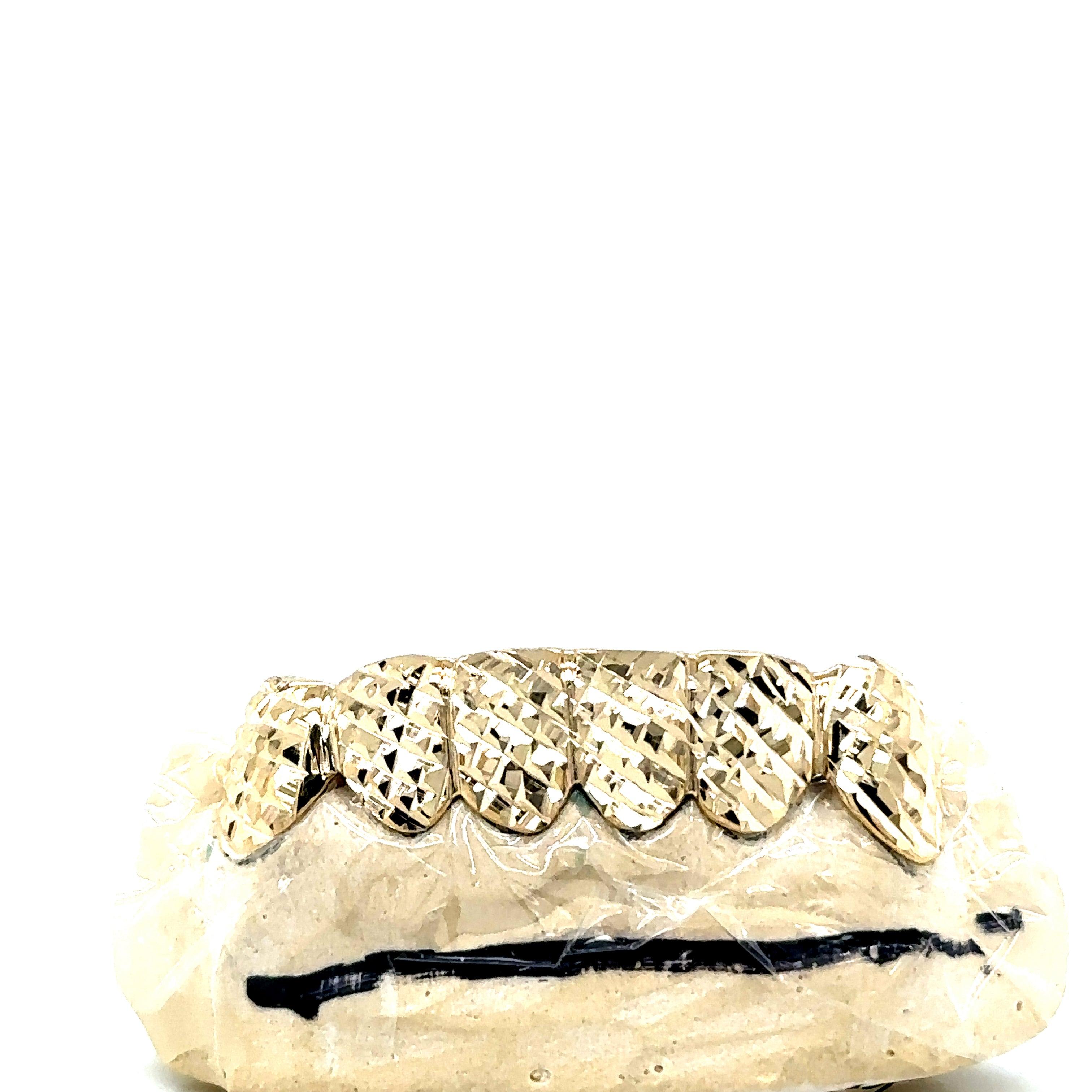 6pc Gold Trillion Cut Grillz