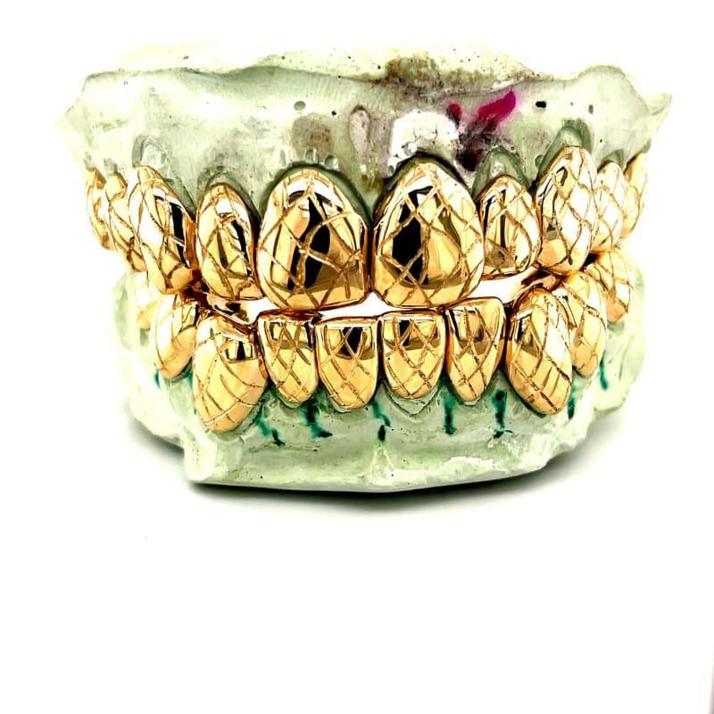20pc Gold Cracked Egg Grillz - Seattle Gold Grillz