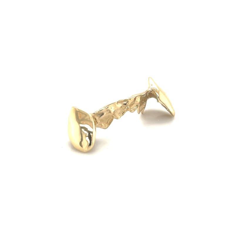 2pc Gold Bridged Fang Grillz - Seattle Gold Grillz