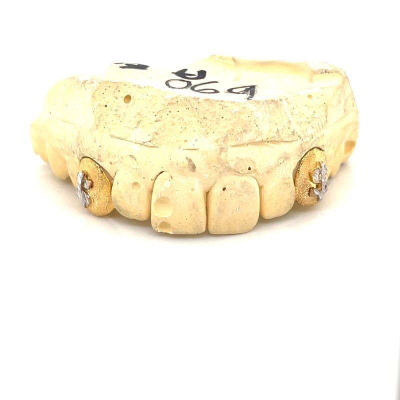 2pc Gold Dollar Sign Top Grillz - Seattle Gold Grillz