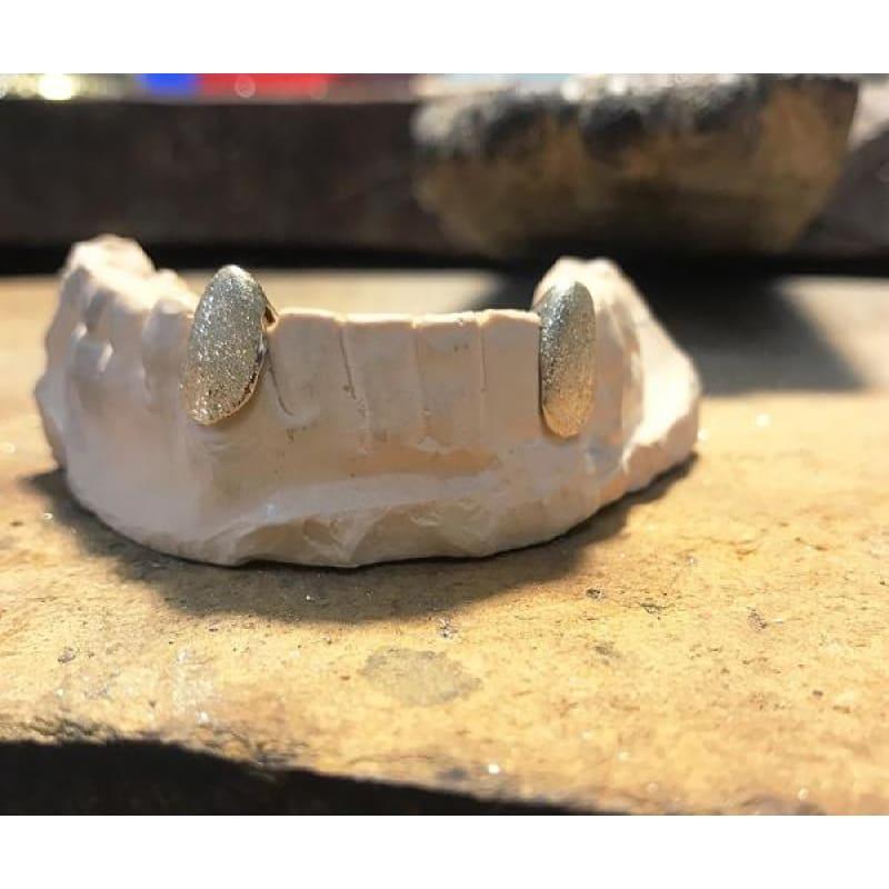 2pc Gold Dusted Bottom Fangs - Seattle Gold Grillz