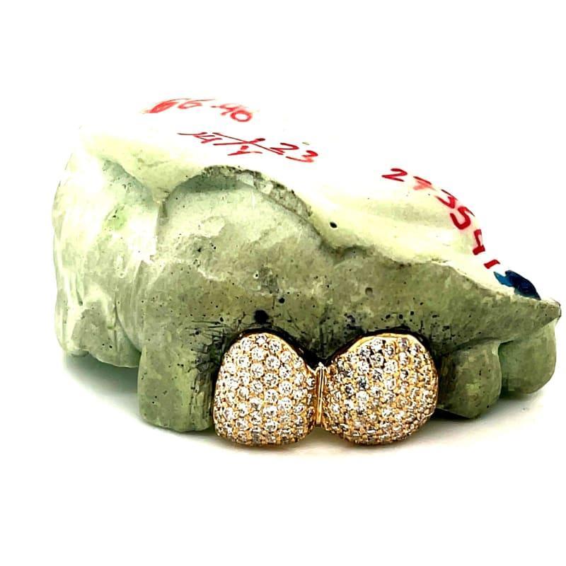 2pc Gold Honeycomb Top Grillz - Seattle Gold Grillz