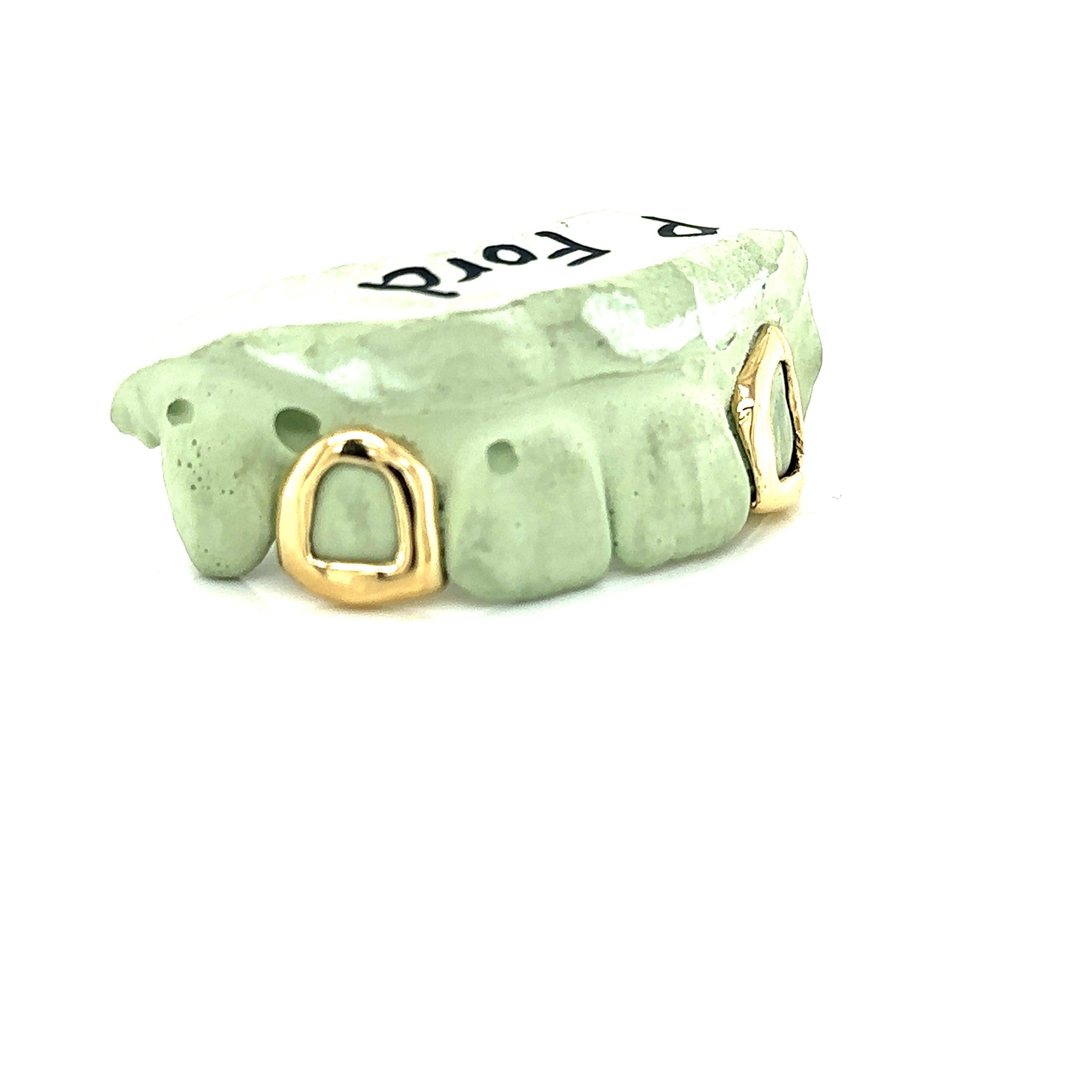 2pc Gold Open Face Top Grillz - Seattle Gold Grillz