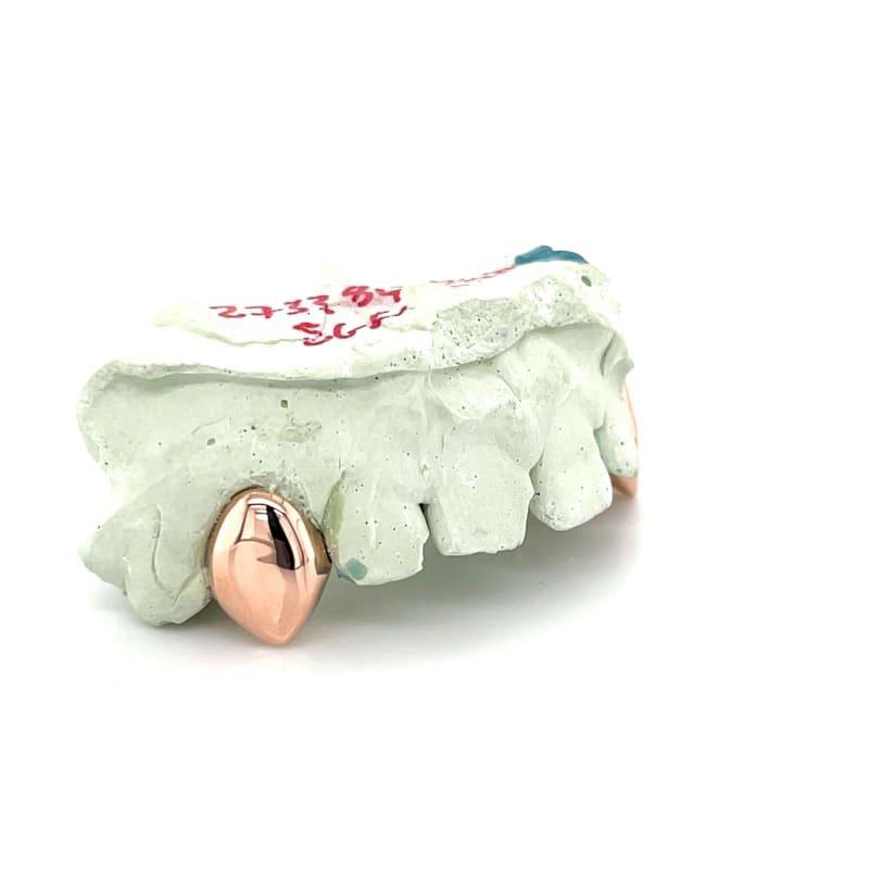 2pc Rose Gold Top Fangs - Seattle Gold Grillz