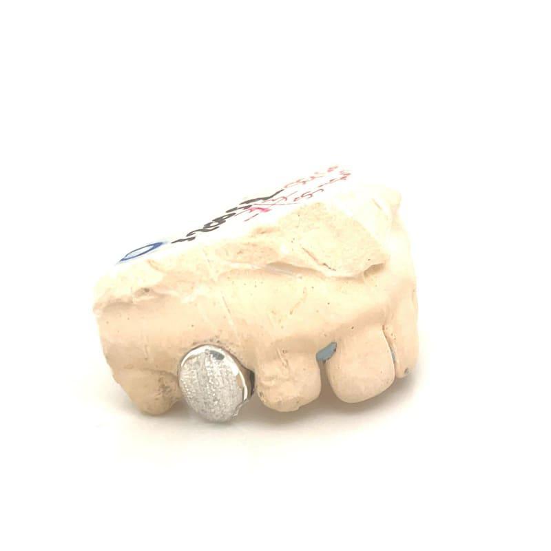 2pc Silver Diamond Dust Top Grillz - Seattle Gold Grillz