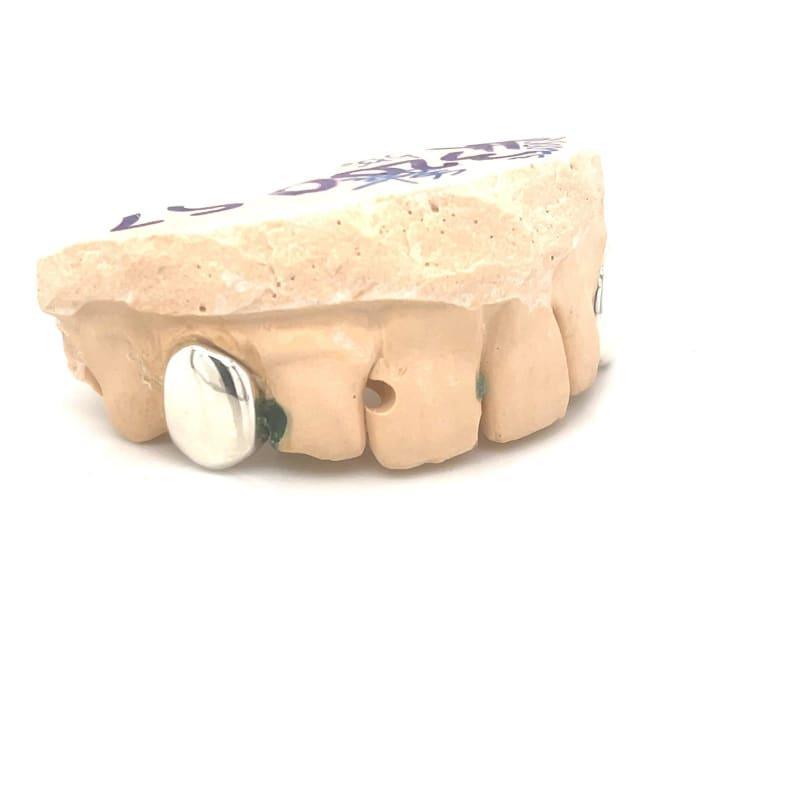 2pc Silver Top Fang Grillz - Seattle Gold Grillz