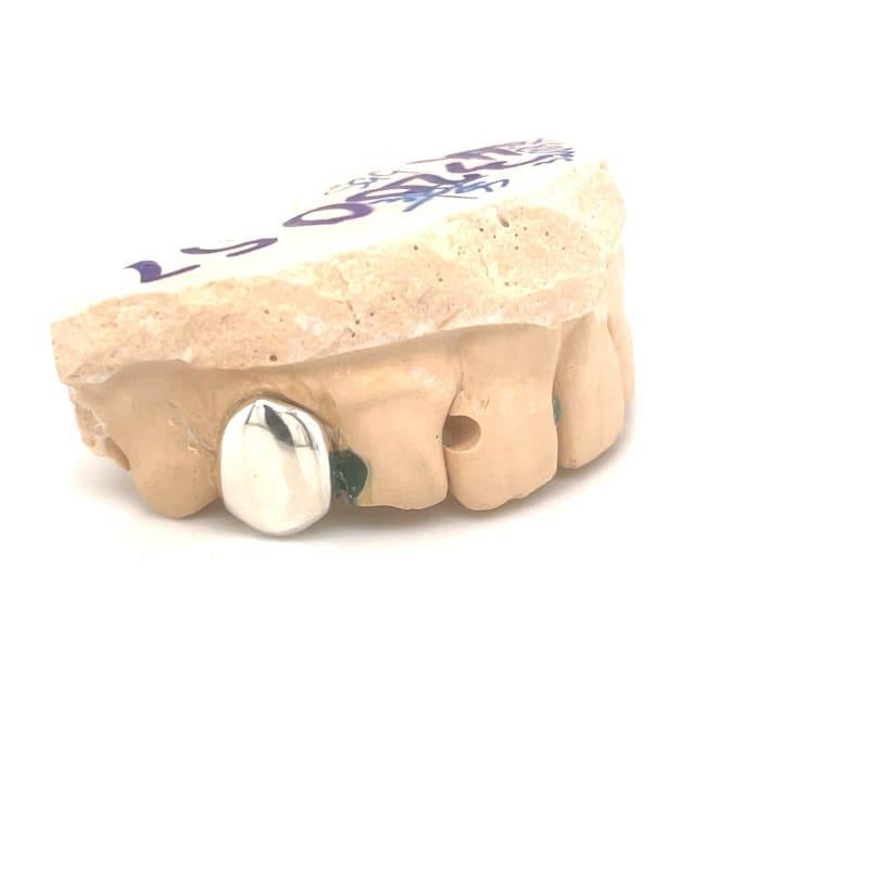 2pc Silver Top Fang Grillz - Seattle Gold Grillz