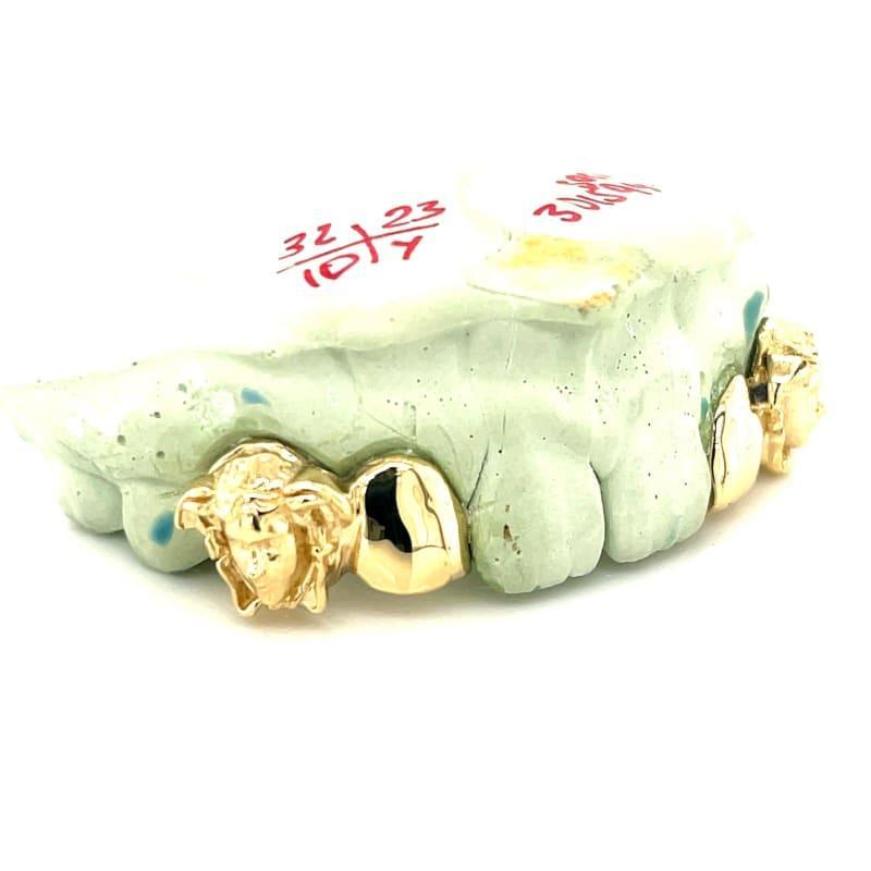 4pc Gold 3D Design Grillz - Seattle Gold Grillz