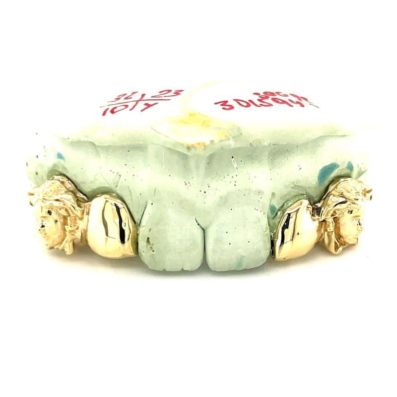 4pc Gold 3D Design Grillz - Seattle Gold Grillz