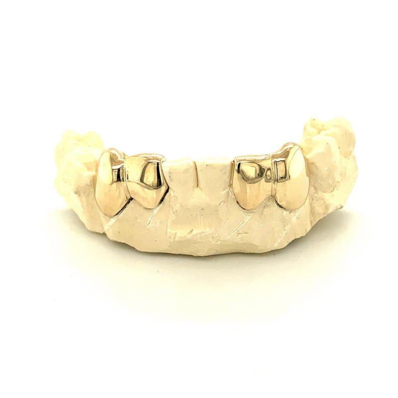 4pc Gold Incisor Fang Grillz - Seattle Gold Grillz