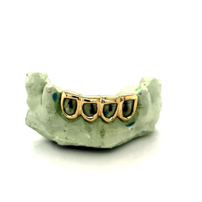 4pc Gold Open Face Grillz - Seattle Gold Grillz