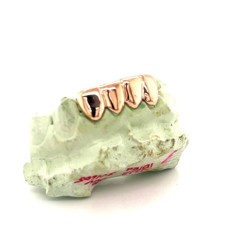 4pc Rose Gold Bottom Grillz - Seattle Gold Grillz