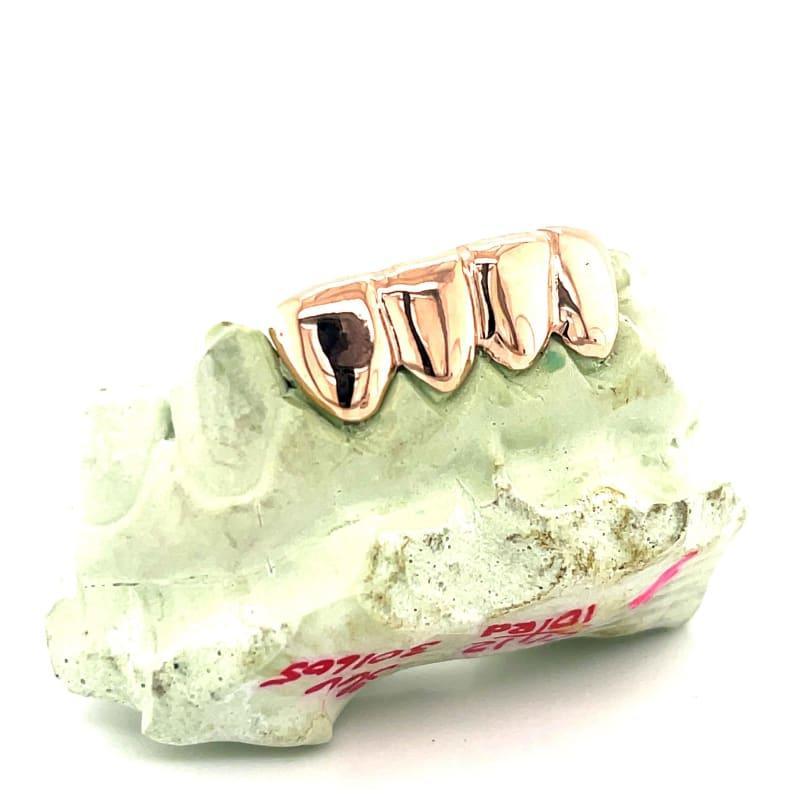 4pc Rose Gold Bottom Grillz - Seattle Gold Grillz