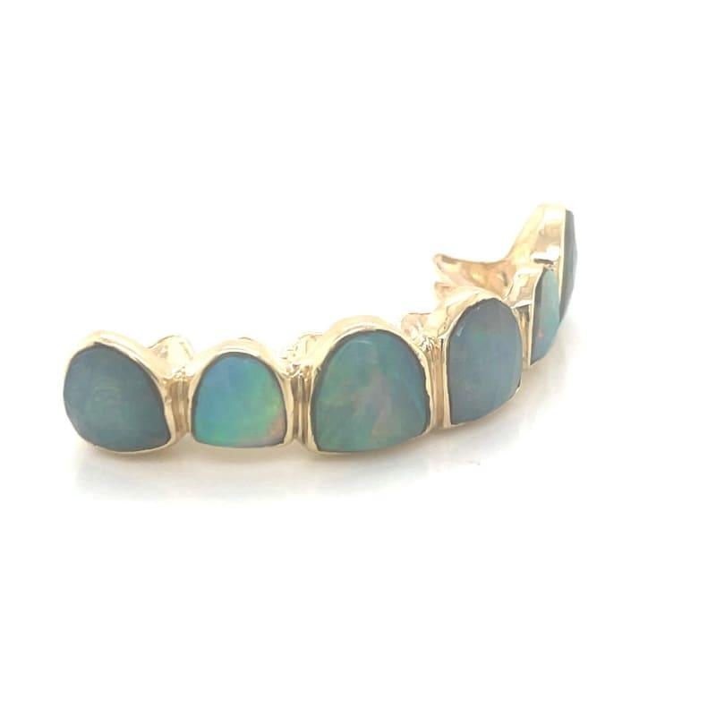 6pc Gold Black Opal Grillz - Seattle Gold Grillz