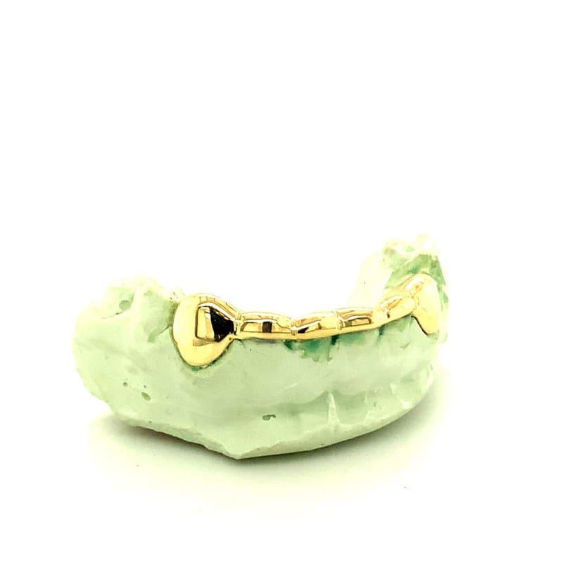 6pc Gold Bottom Bar Grillz - Seattle Gold Grillz