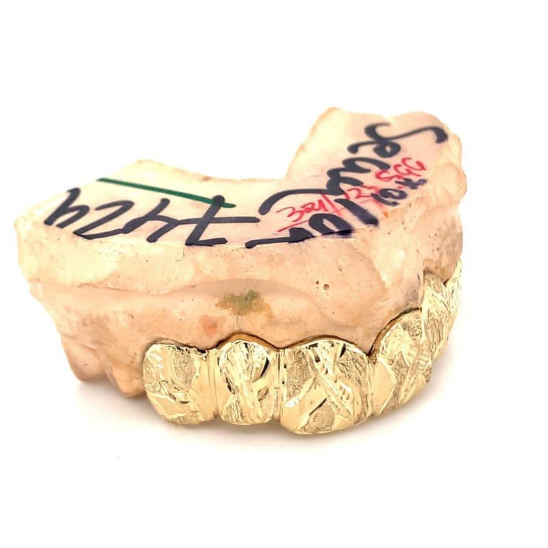 6pc Gold Camouflage Dusted Grillz - Seattle Gold Grillz