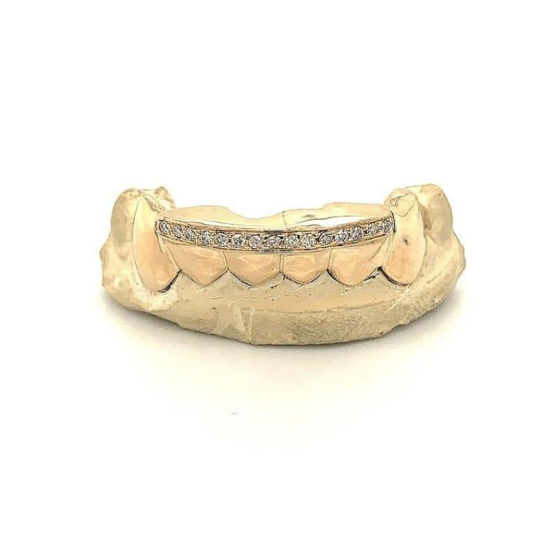 6pc Gold Diamond Tipped Grillz - Seattle Gold Grillz