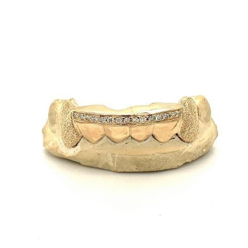 6pc Gold Dusted Bar Grillz - Seattle Gold Grillz