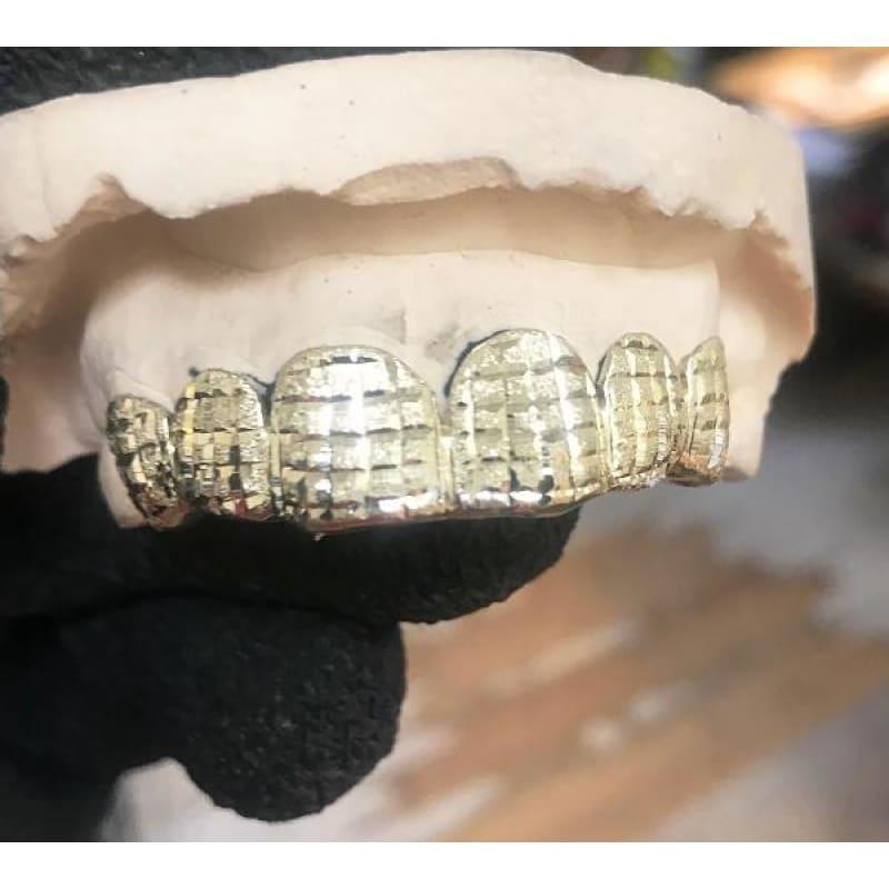 6pc Gold Dusted Bricks Grillz - Seattle Gold Grillz