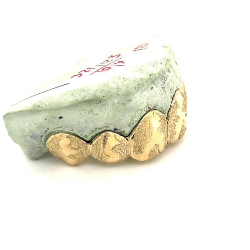 6pc Gold Earth Cut Grillz - Seattle Gold Grillz