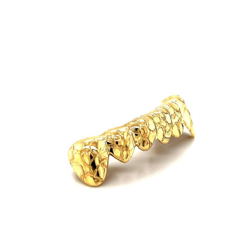 6pc Gold Nugget Cut Grillz - Seattle Gold Grillz