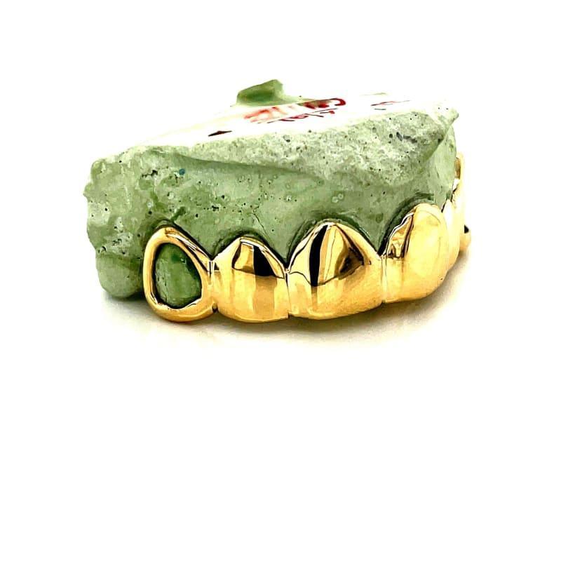 6pc Gold Open Face Fang Grillz - Seattle Gold Grillz