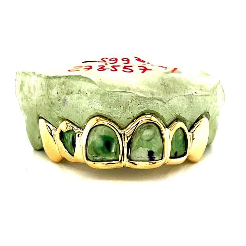 6pc Gold Open Face Grillz - Seattle Gold Grillz