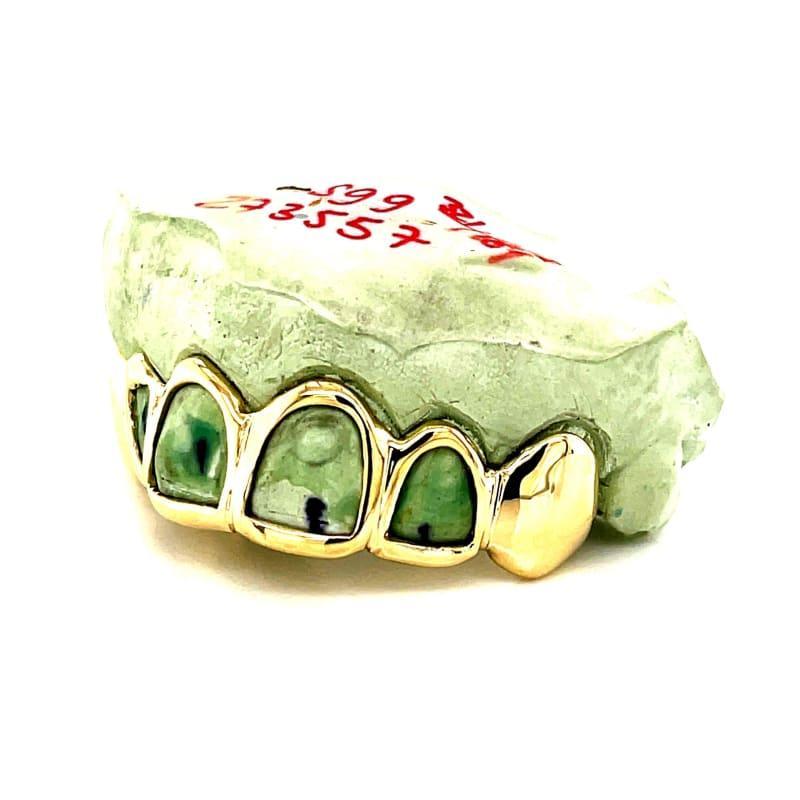 6pc Gold Open Face Grillz - Seattle Gold Grillz